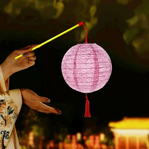 Paper Lantern LED Light, Japanese Style Hanging Lamps, Handcrafted