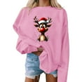 thumbnail image 2 of Frostluinai Womens Ugly Christmas Sweatshirt Crewneck Christmas Tree Graphic Shirts Oversized Xmas Pullover Sweater for Women, 2 of 5
