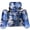 BLUE, variant on Pool Lounge Chair for Adults, Heavy Duty Fabric Floating Hammock with Tropical Plant Pattern, Adjustable Backrest Pool Float with Headrest, Portable Blow Up Water Chair for Summer Beach Lake Party