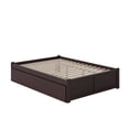thumbnail image 4 of AFI Concord Wood King Platform Bed w/ Footboard and Twin XL Trundle in Espresso, 4 of 13