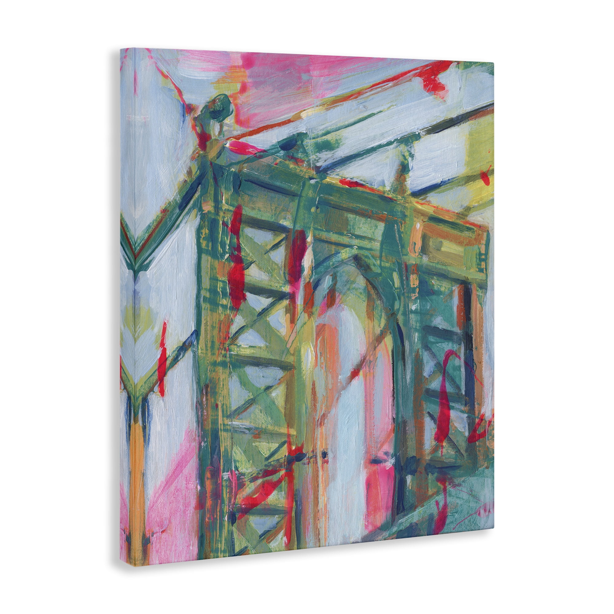 Stupell Industries Bridge Arch Abstraction Buildings & Architecture Painting Wrapped Canvas Art Print Wall Art, 24 x 30