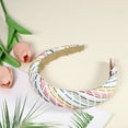 thumbnail image 6 of Unique Bargains 1 Pc Classic Foam Raffia Straw Headband for Women for Girls 5.91"x1.18" White, 6 of 6