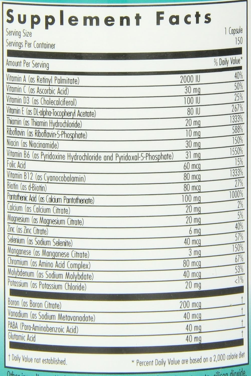 NutriCology Multi-Vi-Min Without Copper & Iron - Iron Free Multivitamin & Mineral Supplement - Active B Vitamins & High Absorption Formula - Hypoallergenic - 150 Servings - 150 Capsules