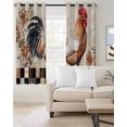 thumbnail image 2 of Vintage Rooster Blackout Curtains for Bedroom Living Room Darkening Curtains 90 Inch Spring Flower Elegant Animals Black Out Window Curtain Privacy Insulated Window Treatment Grommet Drapes 52"x90"x2, 2 of 9