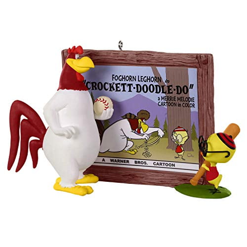 Hallmark Keepsake Ornement de Noël 2019 Année Datée Looney Tunes Foghorn Leghorn Crockett, Crocket Doodle Doo