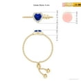 thumbnail image 4 of ANGARA Natural Heart-Shaped Sapphire Bolo Ring with Diamond Halo in 14K Yellow Gold for Women (Size-4mm) | September Birthstone, Anniversary, Jewelry Gift for Women | Natural Blue Sapphire Ring, 4 of 9