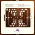 thumbnail image 3 of Funda de piel Backgammon Board Game Happy Hippo Deluxe, color marrón, 3 of 8
