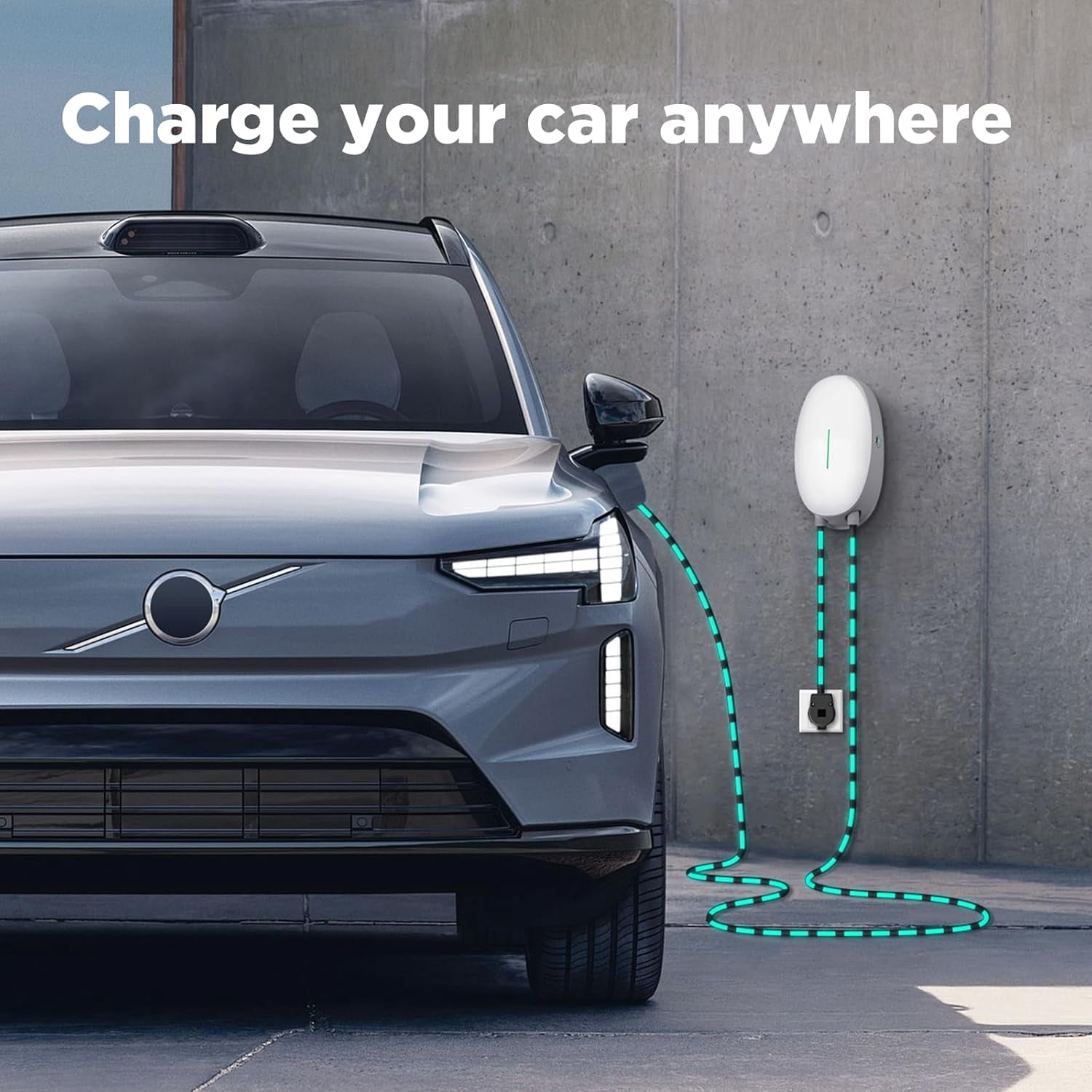 Level 2 EV Charger, 40A 240V 9.6kW, Home Charging Station, NEMA 14-50 Plug, J1772 25' Cable Fast Wallbox for all j1772 car