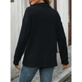 thumbnail image 5 of jinghuiyue Women Polo Shirts Long Sleeve Collared Button down Shirt V Neck Business Casual Pullover Tops M, 5 of 6
