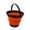 Brown, Orange, variant on SAMMART 5.5L (1.4 Gallon) Collapsible Plastic Bucket - Foldable Round Tub - Portable Fishing Water Pail - Space Saving Outdoor Waterpot