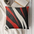 thumbnail image 3 of YINGXI  Throw Pillow Covers Decorative Cushion Modern Abstract Red Black White and Grey Wavy Vertical Stripes Dot Polyester Pillow Cases Square Pillocases for Bed Sofa 20x20in, 3 of 5