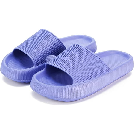 

Cloud Slippers for Women and Men Massage Shower Bathroom Non-Slip Quick Drying Open Toe Super Soft Comfy Thick Sole Home House Cloud Cushion Slide Sandals for Indoor & Outdoor Platform Shoes