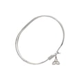 thumbnail image 2 of 7 inch Oval Eye Hook Bangle Bracelet w/ Trinity Irish Knot in Sterling Silver, 2 of 3