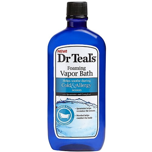 Dr Teal's Cold & Allergy Vapor Foaming Bubble Bath, 16 fl oz Walmart