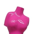 thumbnail image 4 of Benjara Female Torso Tabletop Decor- Bright Pink Resin Sculptural Bust 16 Inch, 4 of 6