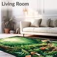 thumbnail image 2 of ODIKA 4'x6' Machine Washable Non-Slip Area Rug, Nature Inspired Round with Mystical Forest and Mushroom Motifs High Traffic Rug, Green, 67171, 2 of 7