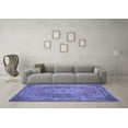 thumbnail image 3 of Ahgly Company Indoor Square Persian Blue Traditional Area Rugs, 5' Square, 3 of 4