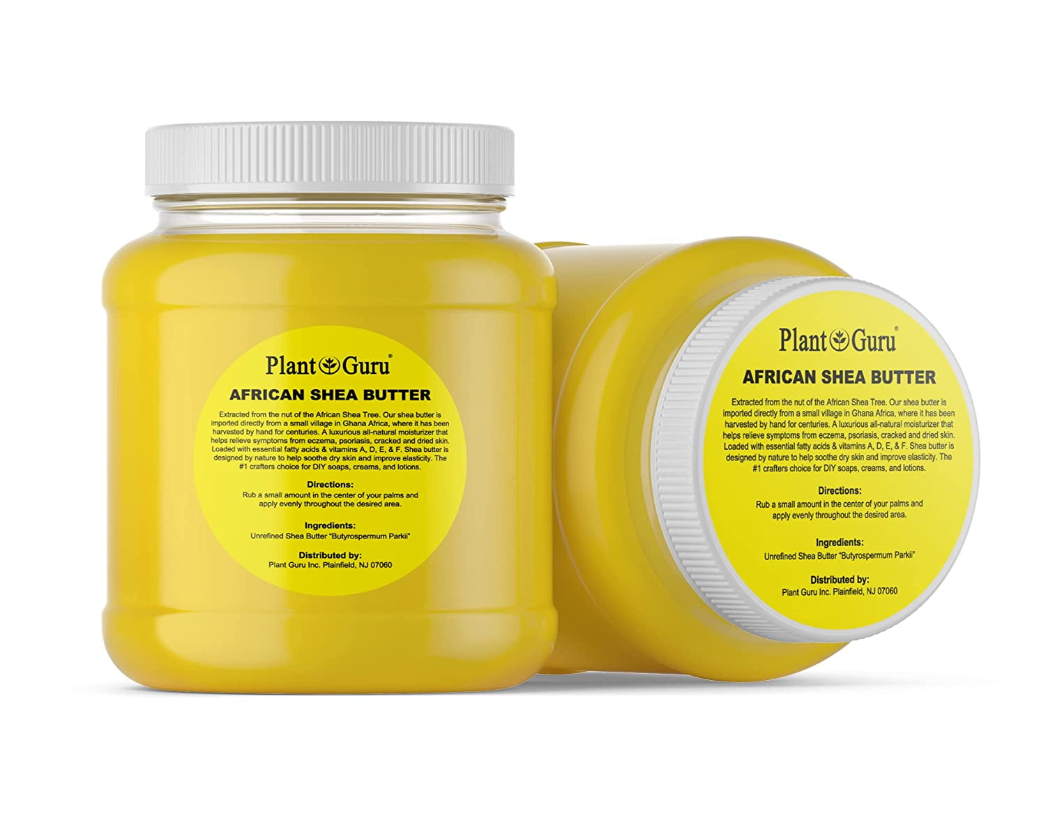 Raw African Shea Butter 3 lbs. Bulk Wholesale 100% Pure Natural Unrefined Organic Yellow Great For DIY Body Butters, Lotion, Cream, lip Balm & Soap Making Supplies, Eczema & Psoriasis, Stretch Mark