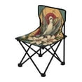 thumbnail image 2 of WOBOGO Illustration Of A Dove Of Peace with White Lily Camping Chair Convenient Four Corner Backrest Folding Stool Can Hold Up to 220lbs, 2 of 8