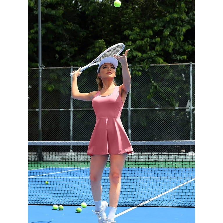 Tennis Dress for Women Workout Dress with Built-in Bra & Shorts Pockets  Athletic Dress for Exercise Golf Dresses