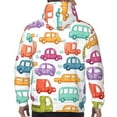thumbnail image 7 of Honeii Doodle Cars Pattern Mens Hoodies Men's Loose Sleeve Sweatshirt,Pullover Hooded Sweatshirt for Men,Essentials Hoodie-4X-Large, 7 of 7