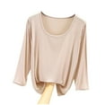thumbnail image 1 of Birdeem Womens Oversized Summer Solid Color Short Sleeved Round Neck Loose Top, 1 of 12