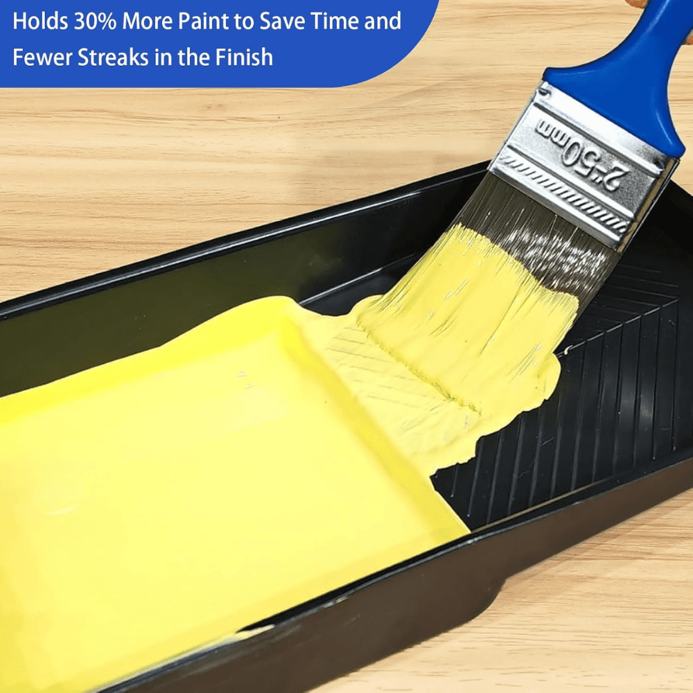10-Piece Paint Brush Set, 0.5" 1" 1.5" 2" 2.5" Mixed Sizes, Blue Plastic Handle, for Walls, Trim & Furniture