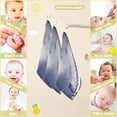 thumbnail image 3 of 5 PCS Beautiful Purple Butterfly Baby Muslin Washcloths, Sky Piano Key Soft Absorbent Face Towel Burp Cloths Cotton Bath Wipes Infant Wash Cloth for Newborn Boys Girls, 3 of 7