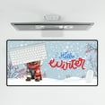 thumbnail image 4 of Hello Winter Newfoundland Smiling in Red Scarf Hat Welcome Christmas Desk Mat Full Keyboard Mouse Pad Newfie Dog Lover Gifts Large Mousepad - 00017, 4 of 5