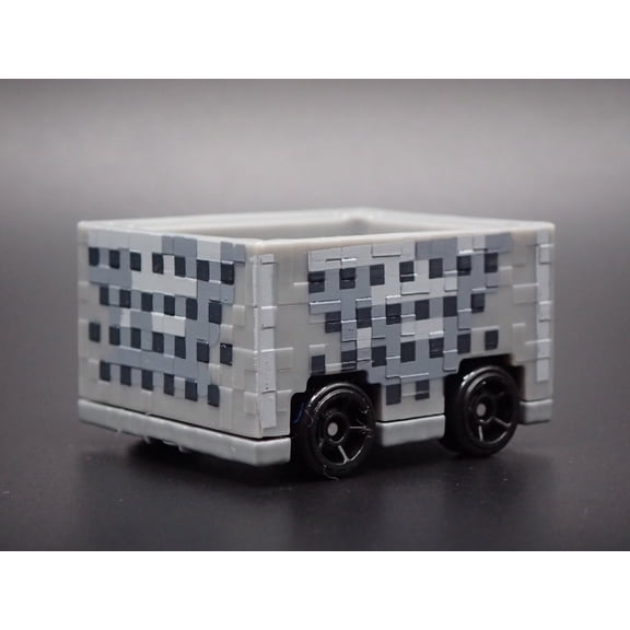 Open Box MINECRAFT MINECART SILVER DARK 1:64 SCALE COLLECTIBLE DIORAMA DIECAST MODEL CAR