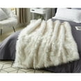 thumbnail image 3 of Posh Living Ermen 50"x60" Faux Wolf Fur Reversible Fabric Throw in Brown, 3 of 10