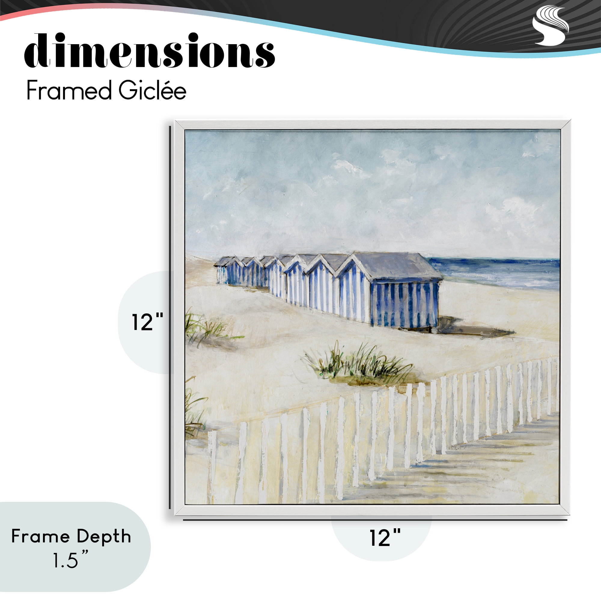 Stupell Industries Vintage Coastline Nautical Shacks White Framed Giclee Art, design by Lorenzo Collective