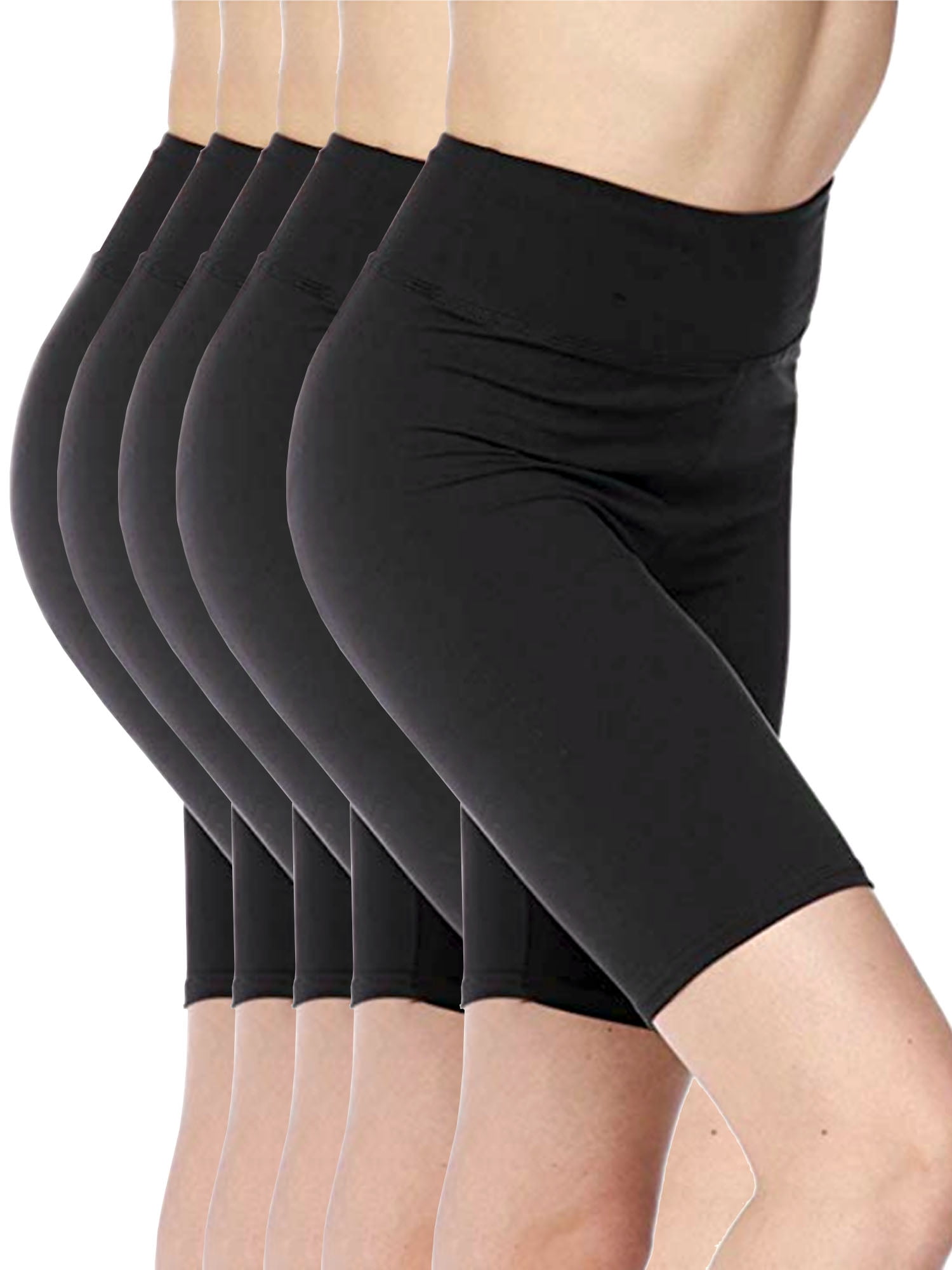 Kuda Moda Women 3 inch Wide Waistband Full Length Ankle Legging Pants Yoga  Sports