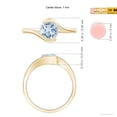 thumbnail image 5 of ANGARA Natural Semi Bezel-Set Solitaire Round 1.12 ct Aquamarine Bypass Ring in 14K Yellow Gold for Women (Size-7mm) | March Birthstone, Anniversary, Jewelry Gift for Women | Natural Aquamarine Ring, 5 of 10