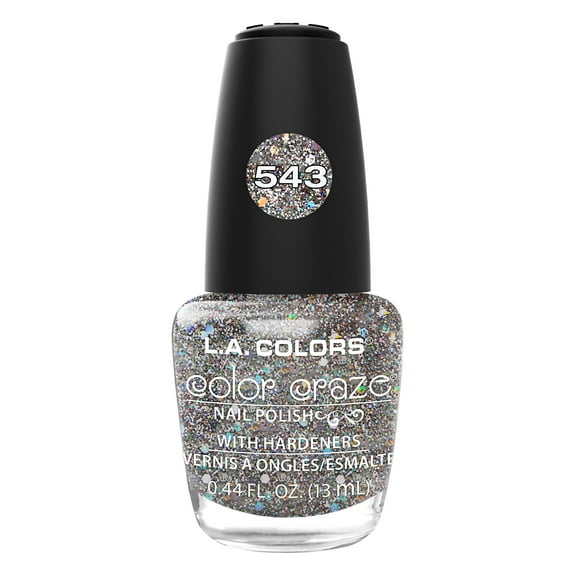 L.A. COLORS Color Craze Nail Polish, Glitter Bomb, 0.44 fl oz