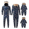 thumbnail image 3 of Pyjama de Noël Assorti pour la Famille avec Rennes, Justaucorps à Capuche une Pièce, 3 of 3