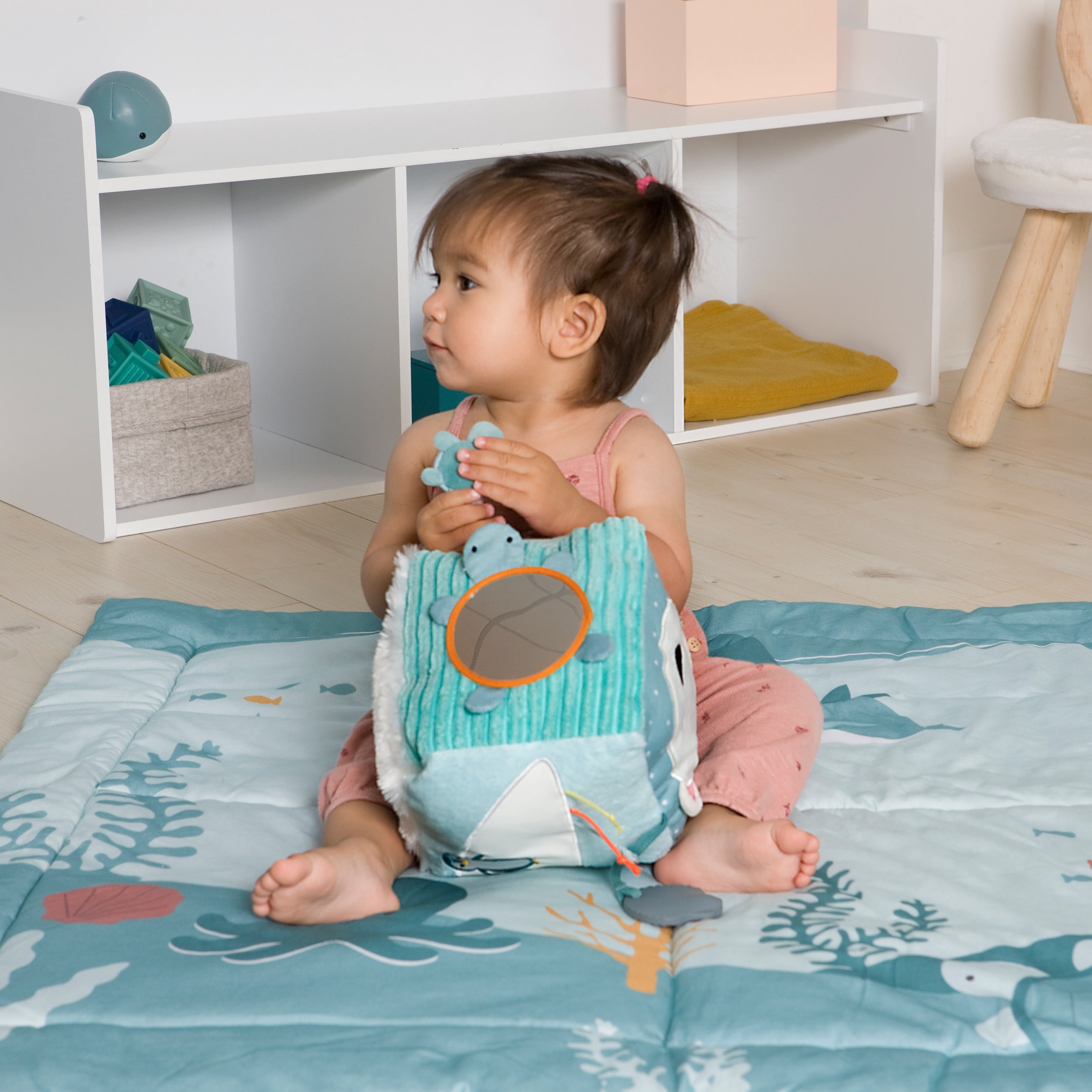 Little Big Friends Soft Activity Cube Sensory Toy for Infants & Toddlers in Ocean Theme