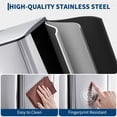 thumbnail image 2 of 16 Gal Kitchen Trash Can with Lid, Triple Compartment Stainless Steel Garbage Can with Foot Pedal and Removable Inner Bucket, Trash and Recycle Bin Combo for Bathroom Home Office, Silver, 2 of 7