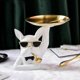 thumbnail image 3 of Bandeja para llaves con forma de bulldog, de resina, con forma de animal y fruta, para decoración del hogar, color blanco, 3 of 5