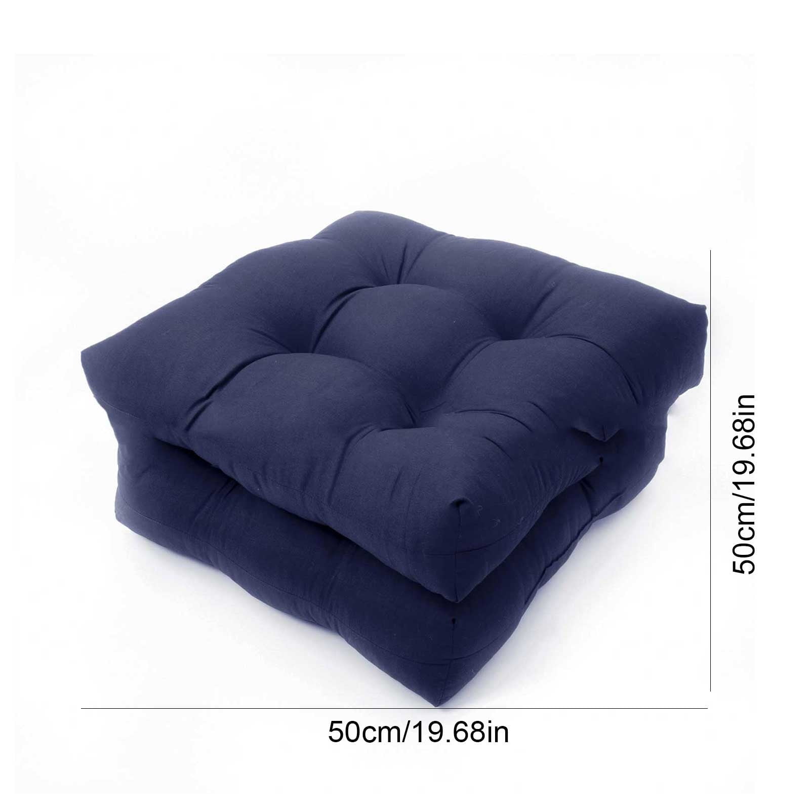 Hvmvliv Rocking Chair Cushion 53x53cm, Highly Elastic for Garden Benches Rattan Chairs, 2 Pack Plush Cushion Blue