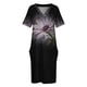 thumbnail image 4 of Margarita blanca scriblbe art vestido suelto con bolsillo vestidos de lujo vestido de noche vestidos de mujer vestido para mujeres embarazadas, 4 of 7