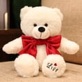 thumbnail image 1 of 40-80cm Kawaii Teddy Bear Plush Toy Stuffed Animal Soft Brown White Bear with Bow Doll Toys for Kids Girls Valentine Xmas Giftwhite-red bow60cm Deng Xun unisex, 1 of 2
