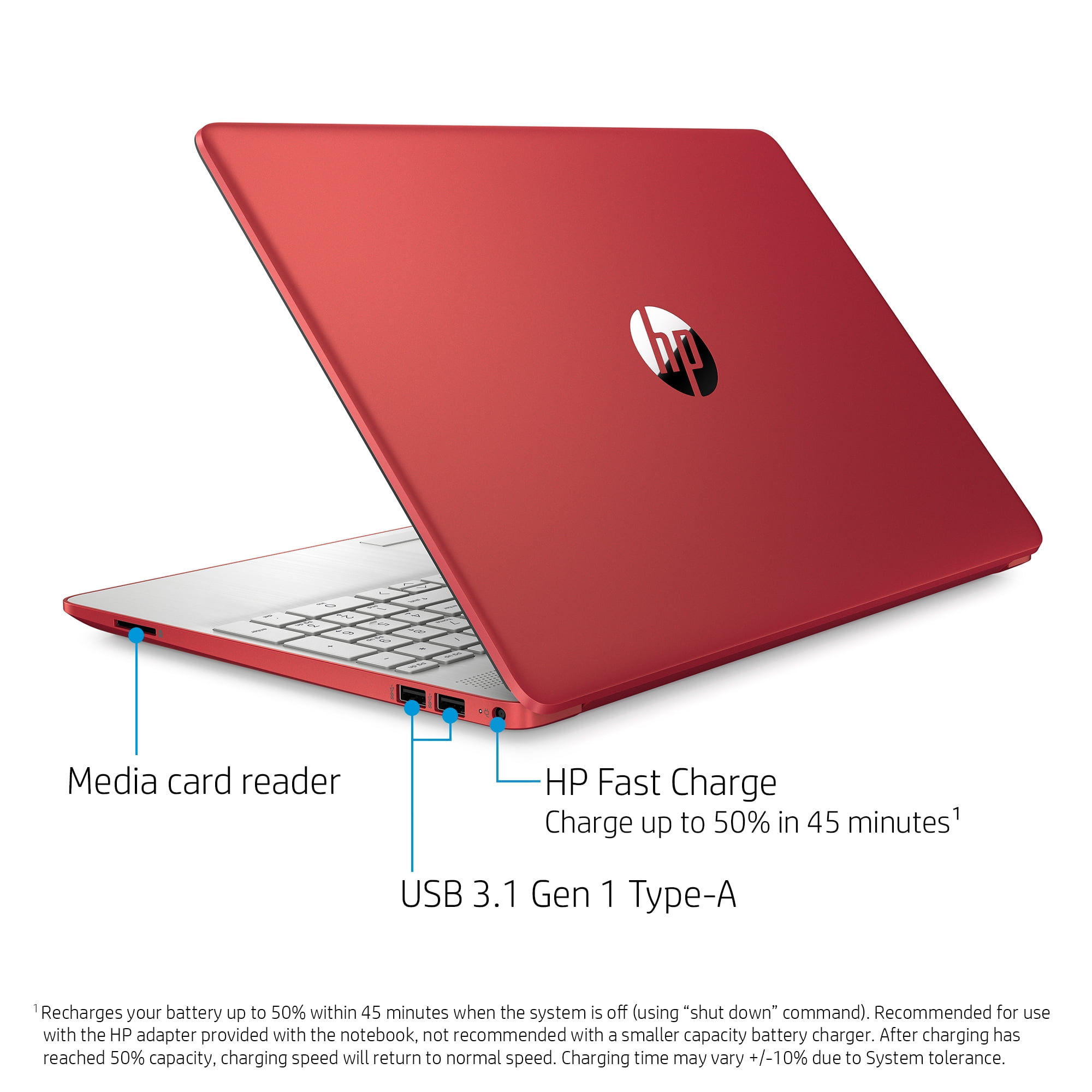 HP 15.6" Pentium 4GB/128GB Laptop-Scarlet Red -