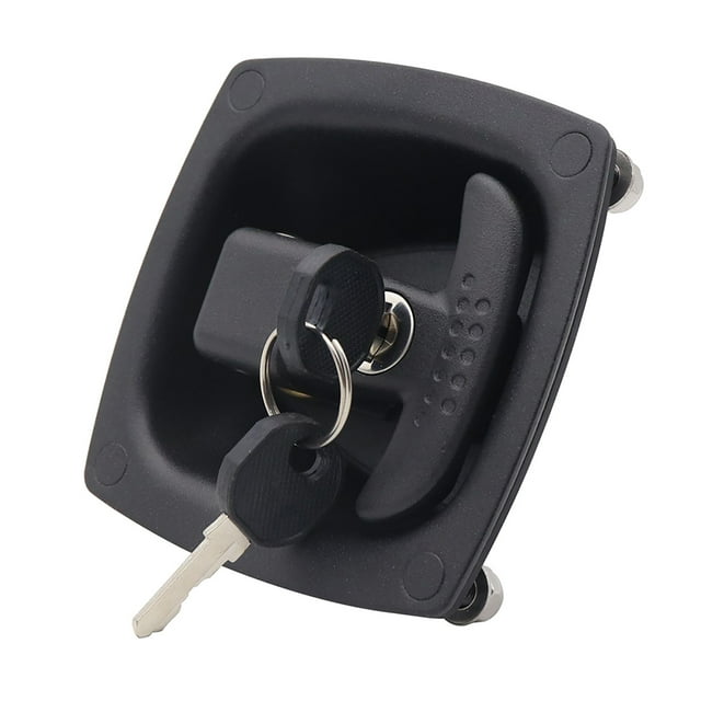 TopOne T-Handle Latch RV Camper Trailer Tool Box Door Lock Replacement with Keys IP65 Waterproof T-Shape Handle Lock