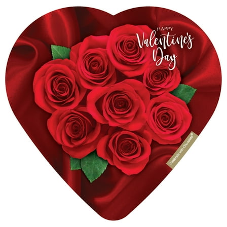 Elmer Chocolate Assorted Chocolate Photo Rose III Heart 4oz 10 Pieces