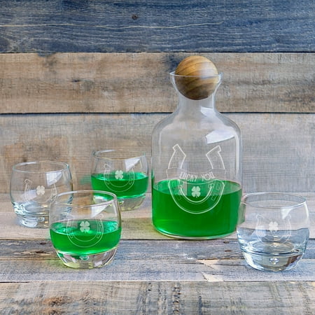 UPC 694546575650 product image for Cathy's Concepts St. Patrick's Day Glass Decanter with Wood Stopper Set | upcitemdb.com