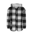 thumbnail image 7 of Christmas Women's Plaid Printed Fleece Thick Coats, Button-Down Hooded Sweater with Pockets, Fall Causual Outfits, 7 of 7