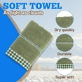 thumbnail image 3 of AUQ Wash Gags for Body,Fluffy Comfortable Cotton Loops Hand Towels for Bathroom,Strong High Absorbent Weave Face Towels,Green,29.53*13.78*0.39in, 3 of 7