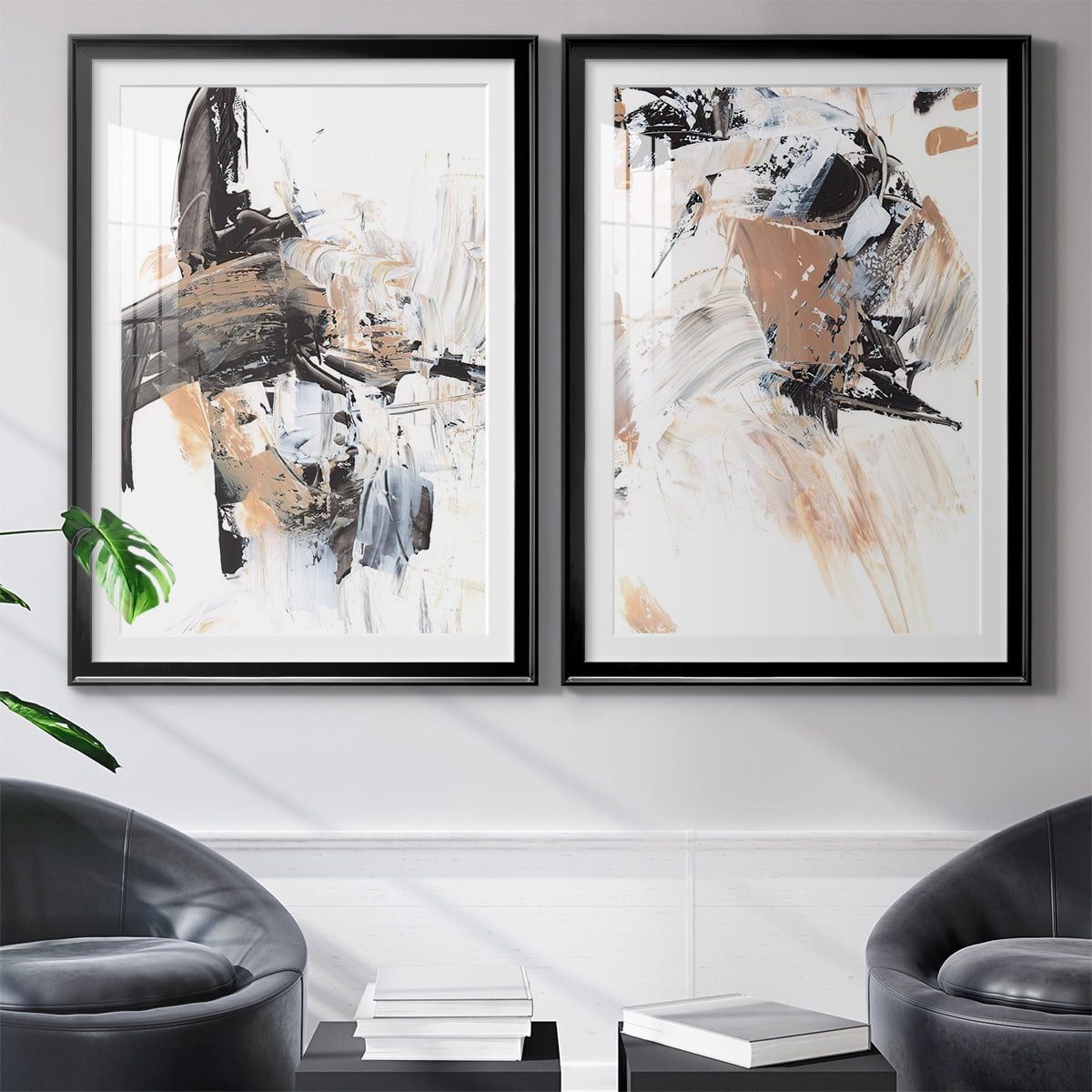 Wexford Home Ruckus I Premium Framed Print, 22.5" x 30.5" - Ready to Hang, Black (Set of 2)