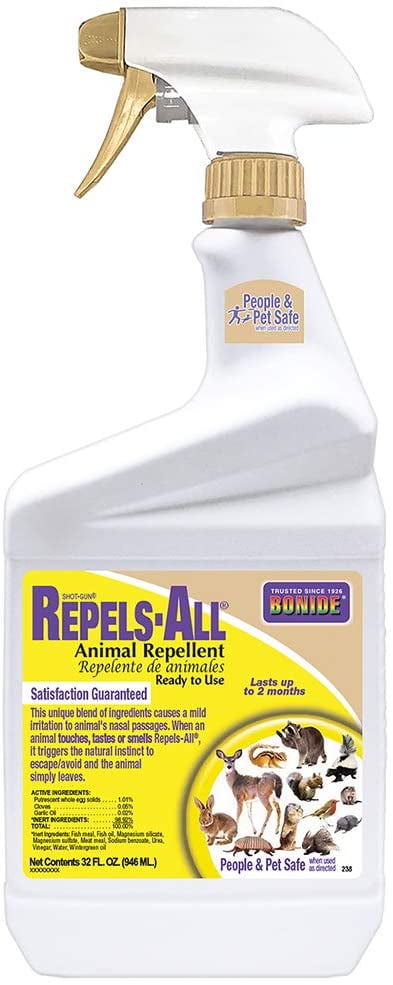 Bonide Repels-All Animal Repellent, 32 oz. Ready-to-Use Spray, Volume Capacity 946 mL